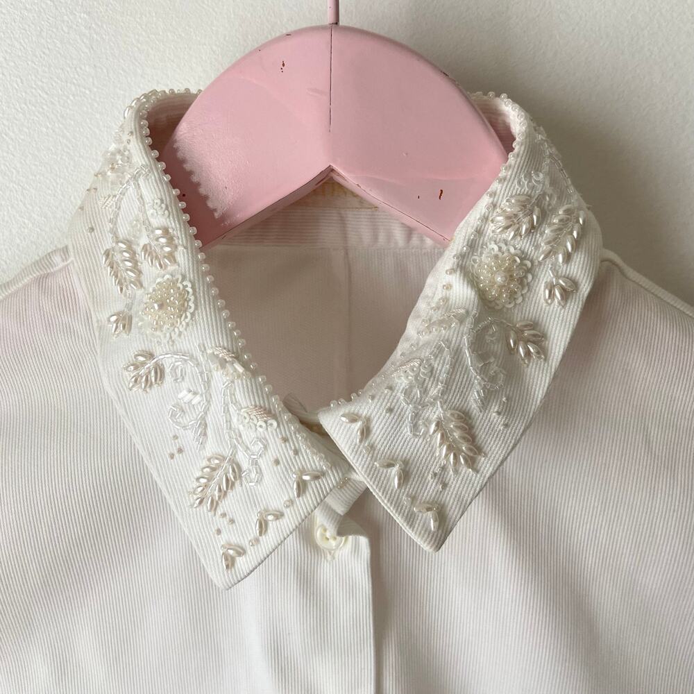 Valentino Vintage White Short Sleeve Shirt - Picture 10 of 12
